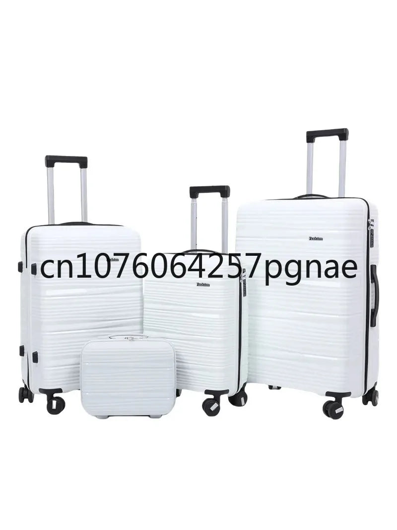 Factory Direct Sale 4 Pcs Carry-On Suitcases Valise Trolley Travel Bag PP Luggage Sets with Handbags