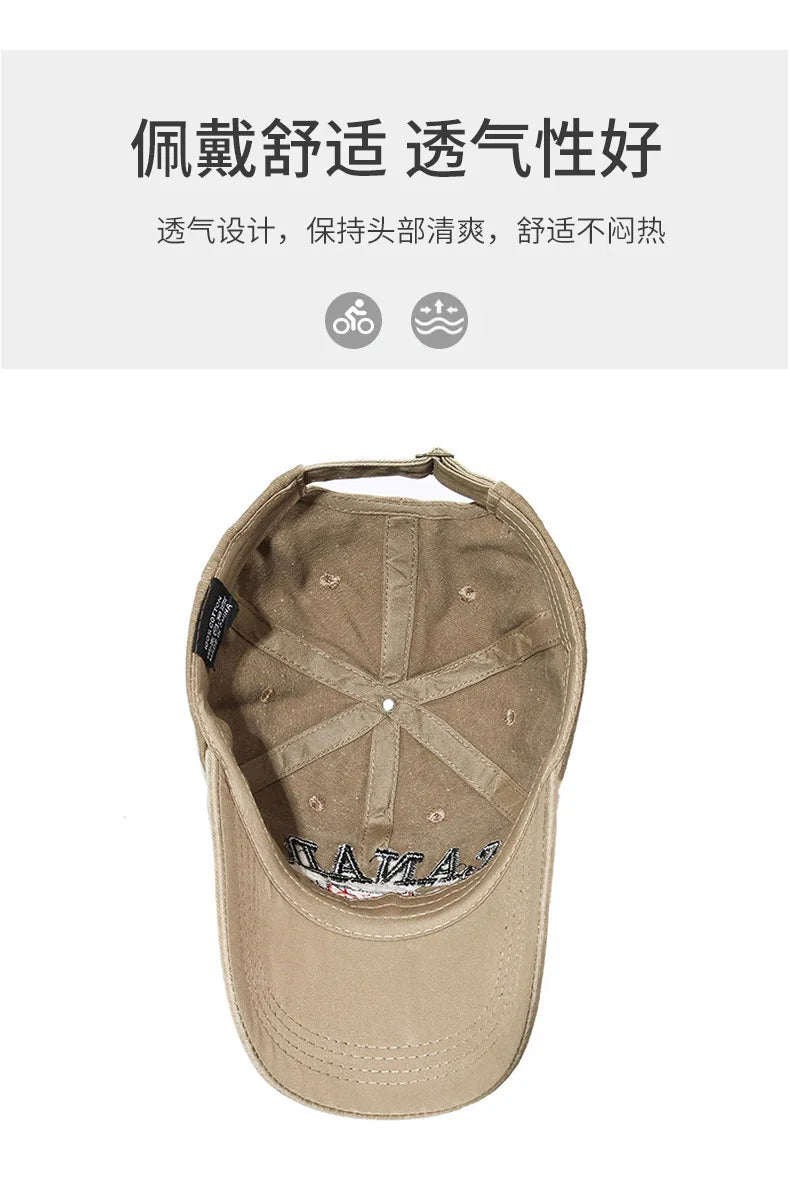Baseball Cap Popular Letters CANADA Men's and Women's Canadian Baseball Cap Cotton Versatile Cap Fashion Personality Hats 2