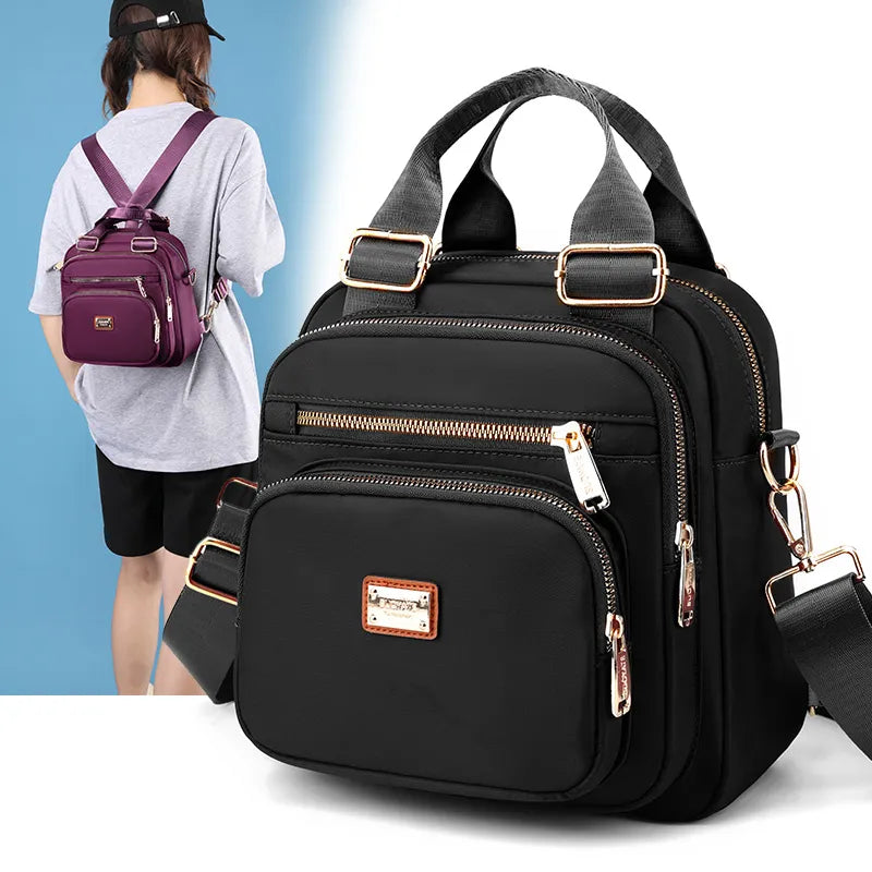 Fashion Nylon Mini Backpack Purse for Women Ladies Tote Multi-Function Casual Shoulder Bag Female Ladies School Backpack 2022