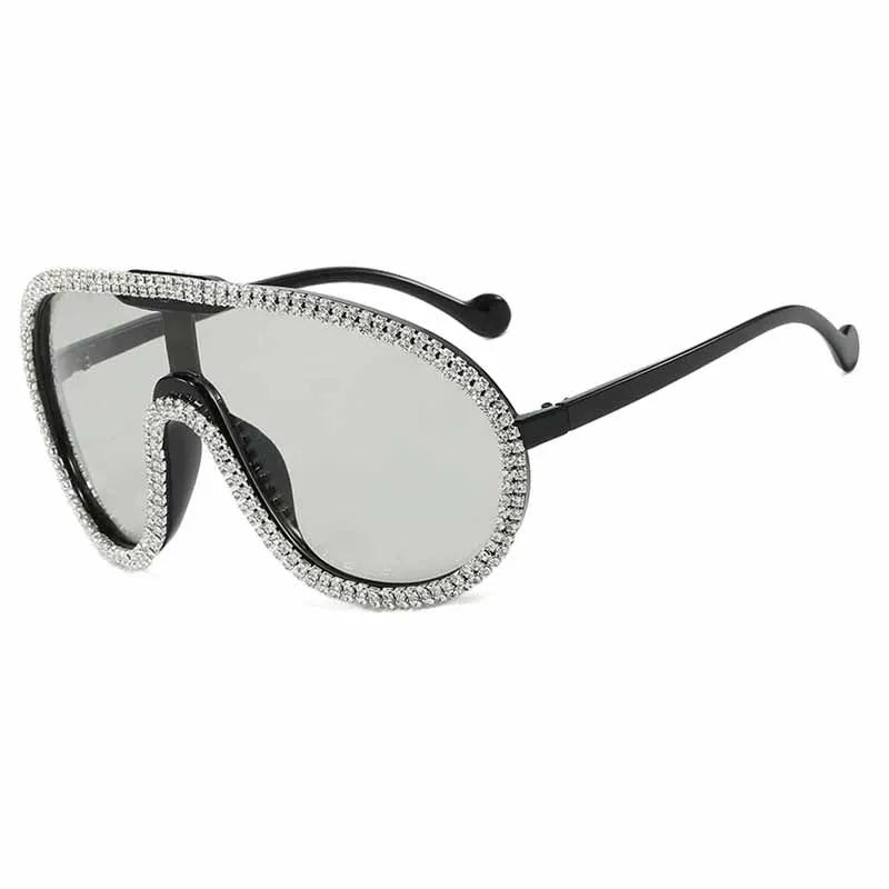 Summer Beach One-Pieces Handmade Big Sunglasses Women Oversized Yellow Fashion Sun Glasses Men UV400 Lunette Soleil Femme