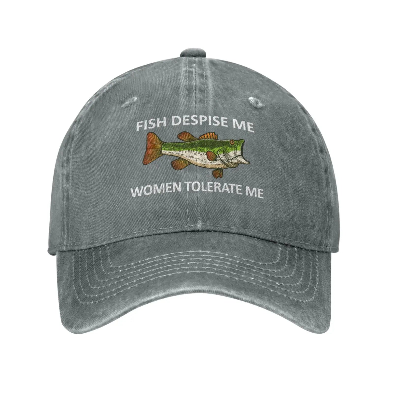 Funny Fishing Cap Fish Despise Me Women Tolerate Me Cap Men Baseball Caps Cool Cap