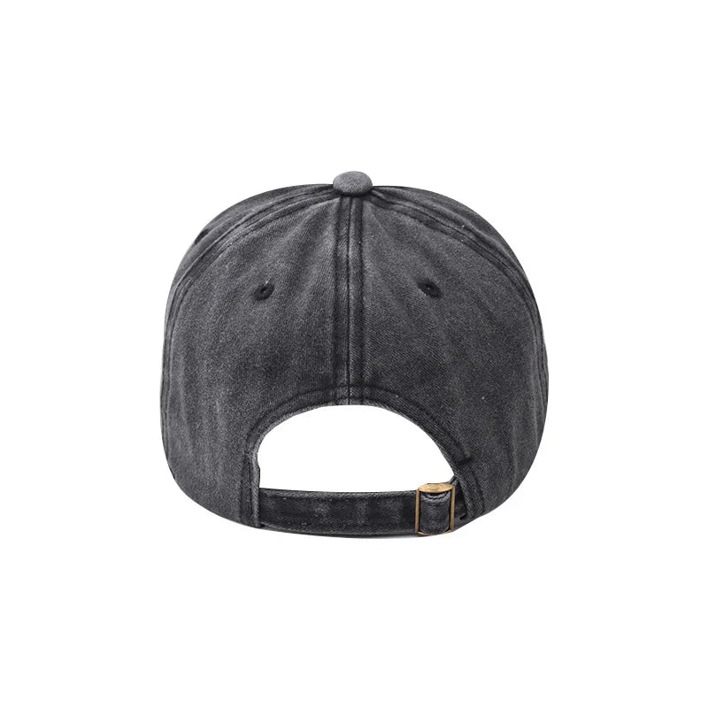 Unisex Washed Cotton Caps Letter Embroidery Vintage Baseball Cap Men Women Adjustable Casual Outdoor Streetwear Sports Sun Hats