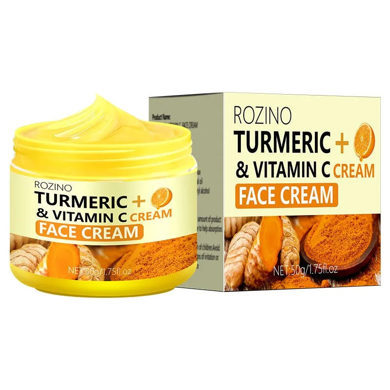 Turmeric Vitamin C Cream Moisturizing Smooth Wrinkles Collagen Hyaluronic Acid Makes Skin Look Younger Cream Skin Care Cosmetics