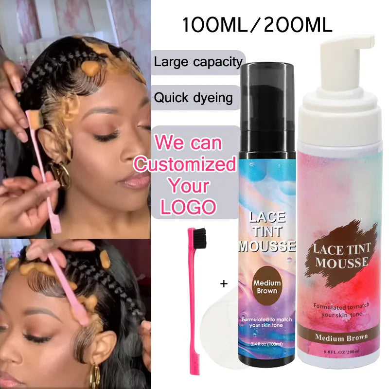 Lace Tint Mousse For Lace Wigs Hair Wigs | Perfect Match Your Skin Tone | Easy Tinting | Quick-Drying | Safe And Convenient