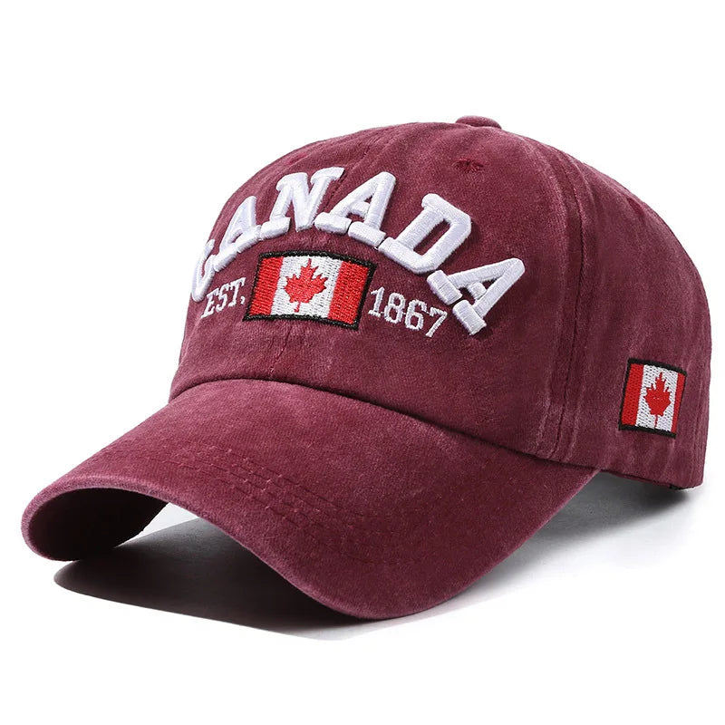 Baseball Cap Popular Letters CANADA Men's and Women's Canadian Baseball Cap Cotton Versatile Cap Fashion Personality Hats 2