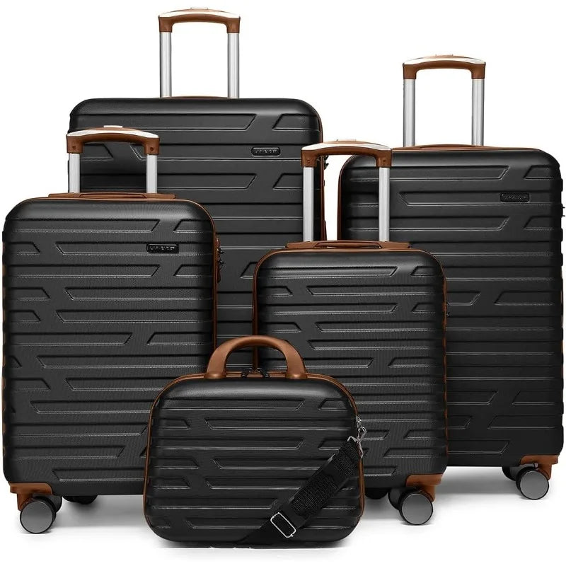 Luggage 5 Piece Sets, Expandable Luggage Sets Clearance, Suitcases with Spinner Wheels, Hard Shell Luggage Carry on