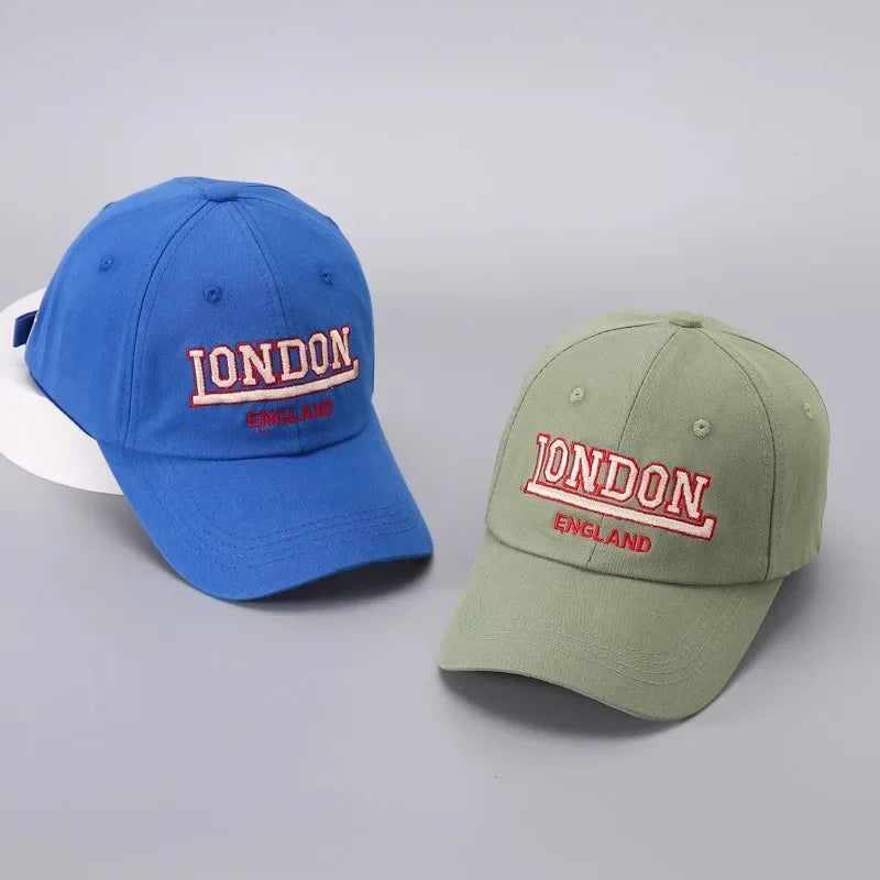 New Unisex London Letter Embroidery Style Baseball Cap Cotton Cap Men Women Fashion Dad Hat