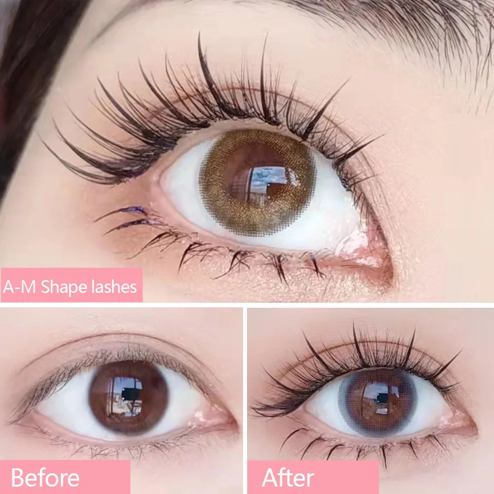 Anlinnet Fishtail + A-type Mixed Hair Five Rows Mixed Natural False Eyelashes Self-Grafting Single Cluster Eyelashes Eye Lash Fa