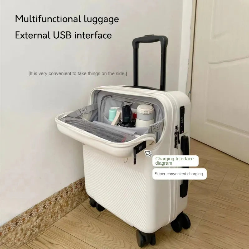 Travel Suitcase Carry on Luggage with Wheels Cabin Rolling Luggage trolley luggage bag Men's business lightweight luggage