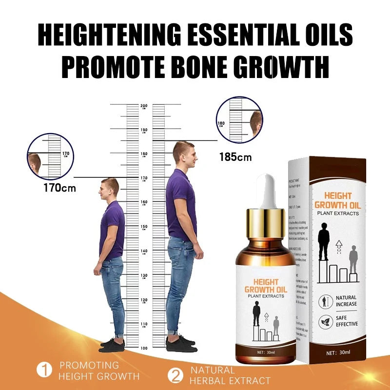 30ml Height Increasing Oil Body Grow Taller Promote Bone Growth Heighten Conditioning Adult Children Foot Massage Essential Oil