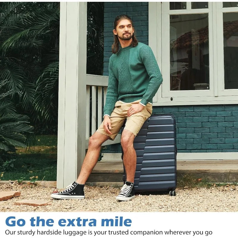 Luggage Expandable Suitcase set PC ABS TSA Lock Spinner Carry on 3 Piece Sets