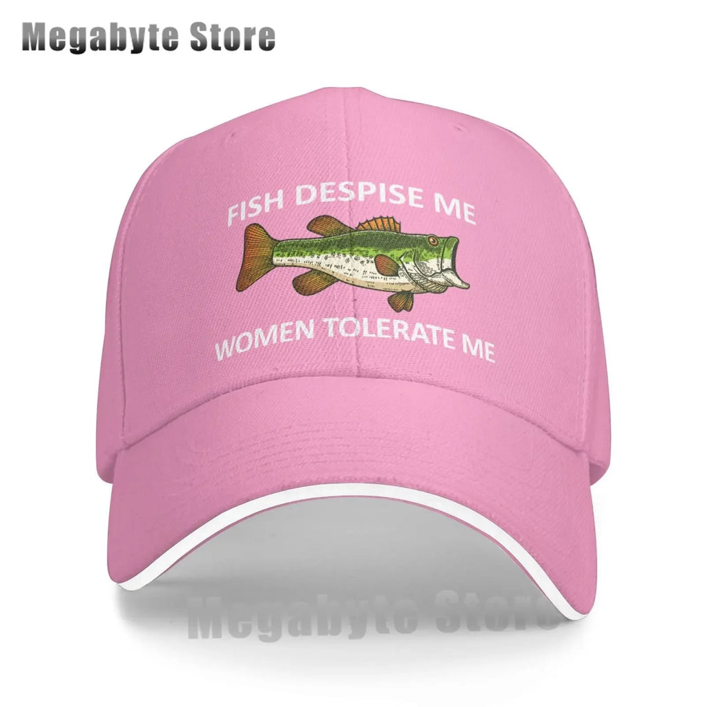 Funny Fishing Cap Fish Despise Me Women Tolerate Me Cap Men Baseball Caps Cool Cap