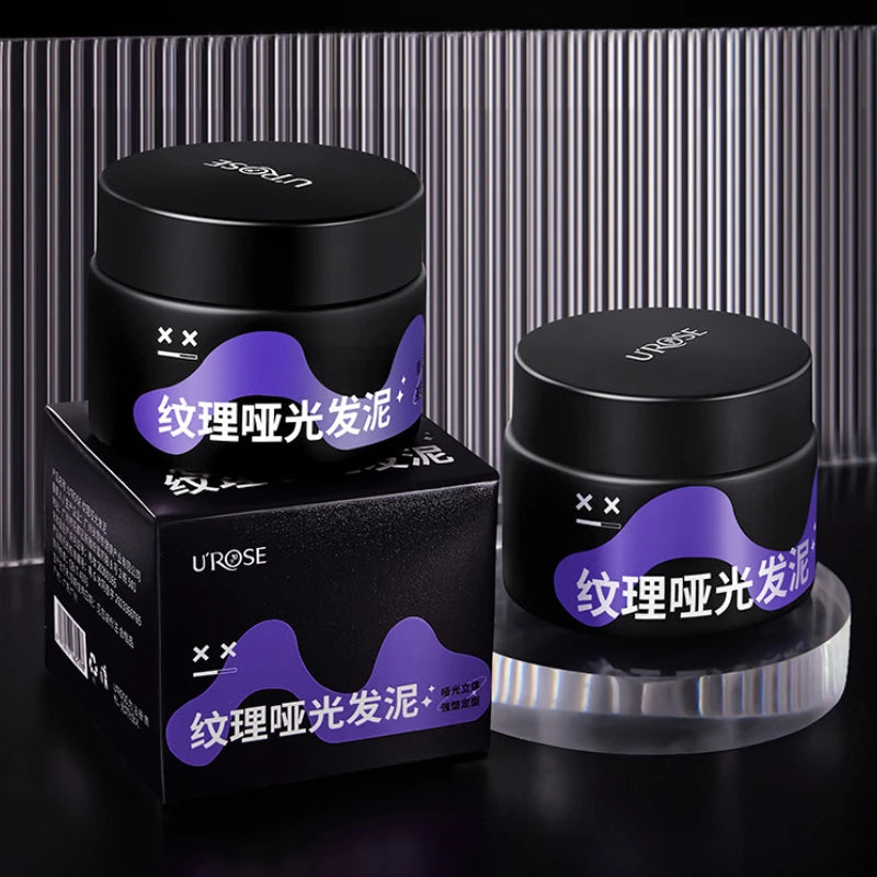 1PCS Professional Matte Hair Wax Strong Lasting Fluffy Men Textured Matte Hair Paste Refreshing Hair Pomade Hairdressing Care