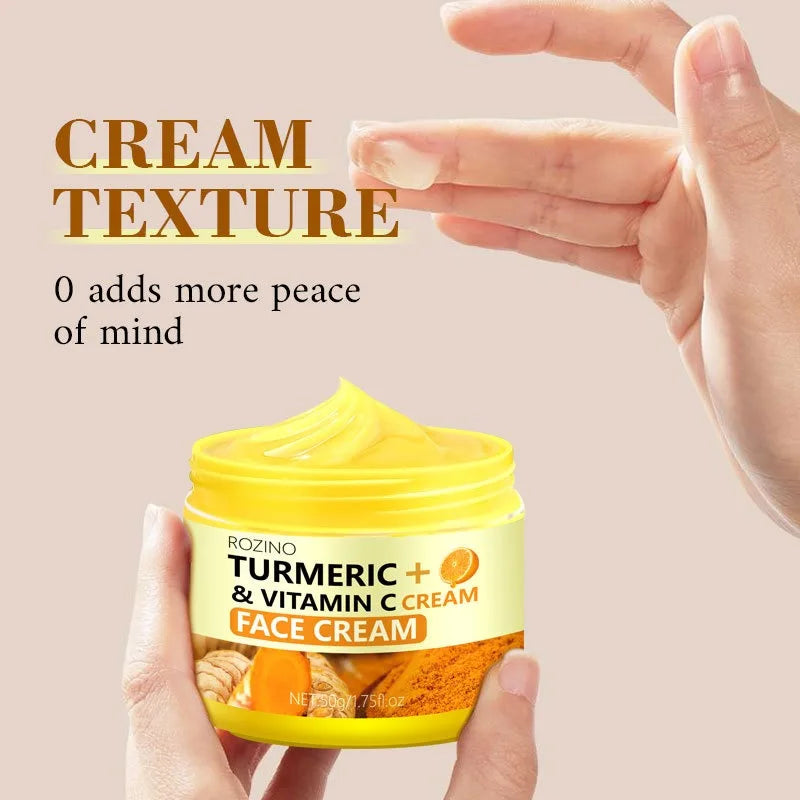 Turmeric Vitamin C Cream Moisturizing Smooth Wrinkles Collagen Hyaluronic Acid Makes Skin Look Younger Cream Skin Care Cosmetics