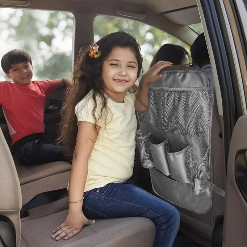 Auto Seat Back Organizer Storage Bag Cool Wrap Bottle Bag With Mesh Pockets Multi-Pocket Travel Storage Bag/Insulated Car Seat