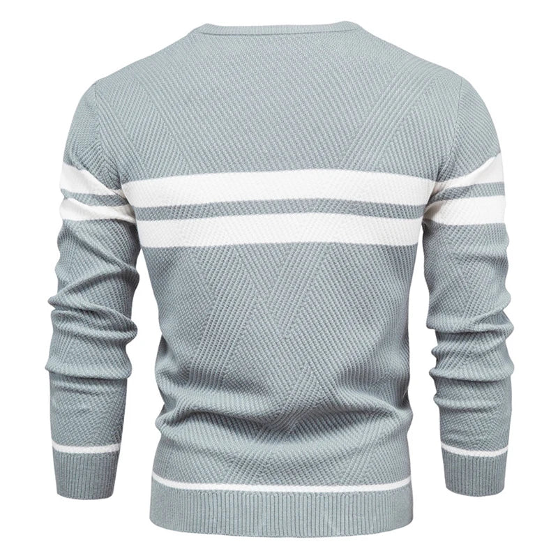 Bow Knot High-Quality Color Matching Sweater Men's Pullover Long Sleeved Top Daily Casual Autumn And Winter New eden Product