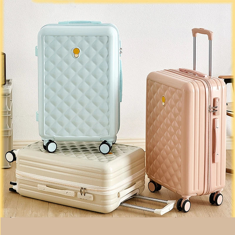 20/22/24''26 inch Luggage set,travel suitcase on wheels,rolling luggage,Rose gold ABS Women trolley case,cabin luggage,carry on