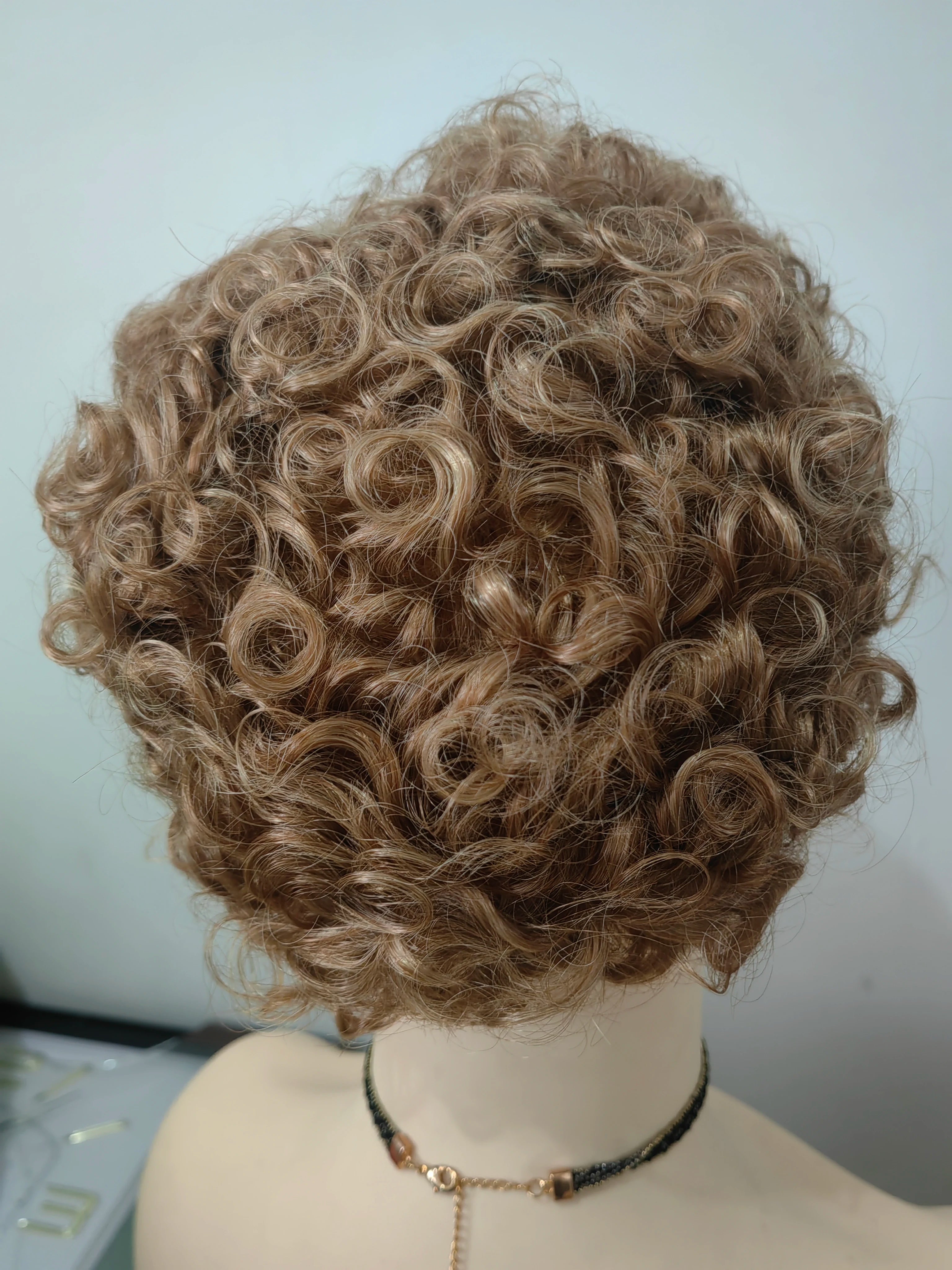 Natural Short Curly Synthetic Wig