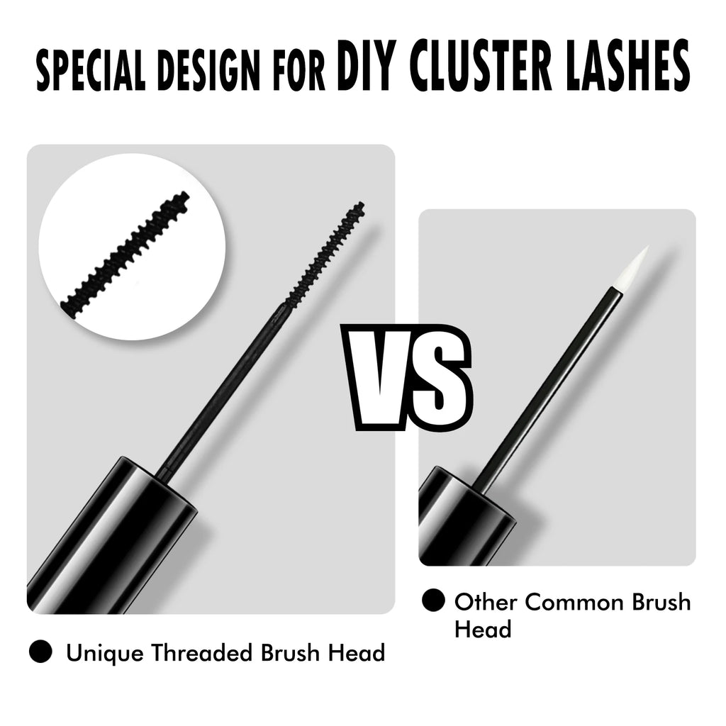 VIAVOGUE Strip Lashes DIY Cluster Segmented Lash Eyelash Adhesive Black Lasting Waterproof Sweatproof Eye Makeup Makeup Cosmetic