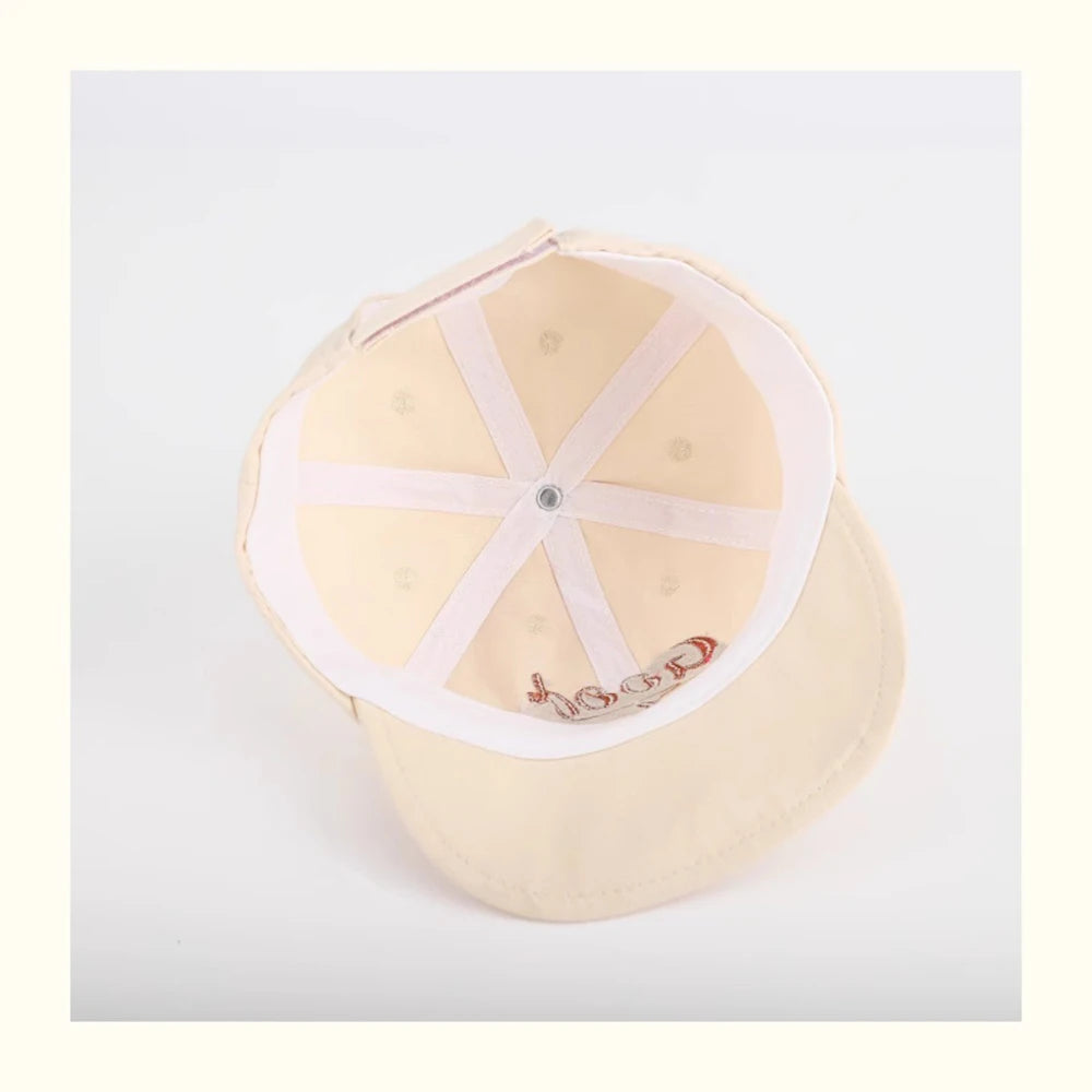 Letter Baby Baseball Hat Good Luck Duck Tongue Cap Cotton Children Sun Visors Toddler Bonnet Boy Girl Cap For Kids 5-24 Month