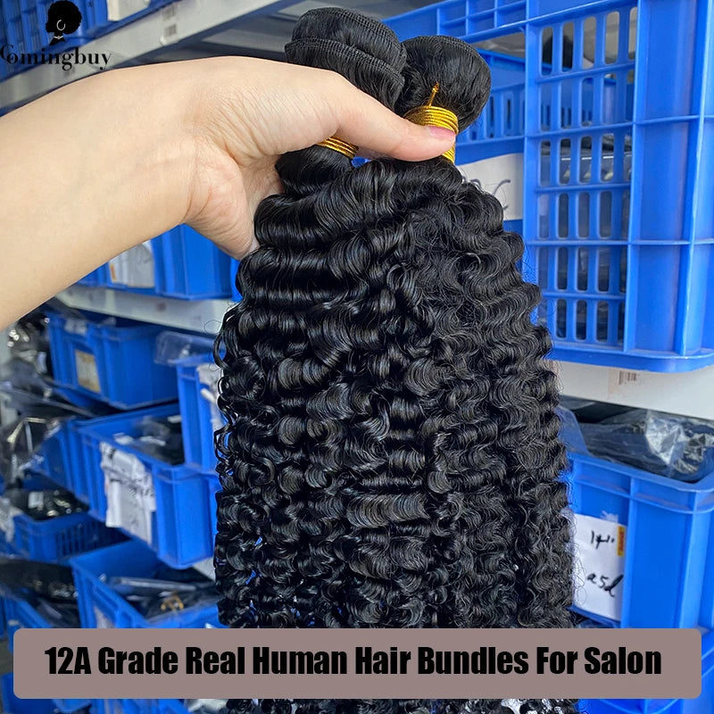 3B 3C Human Hair Bundles Kinky Curly Hair Extension Human Hair Weave Brazilian Remy Human Hair Bundle Hair Weft For Black Women