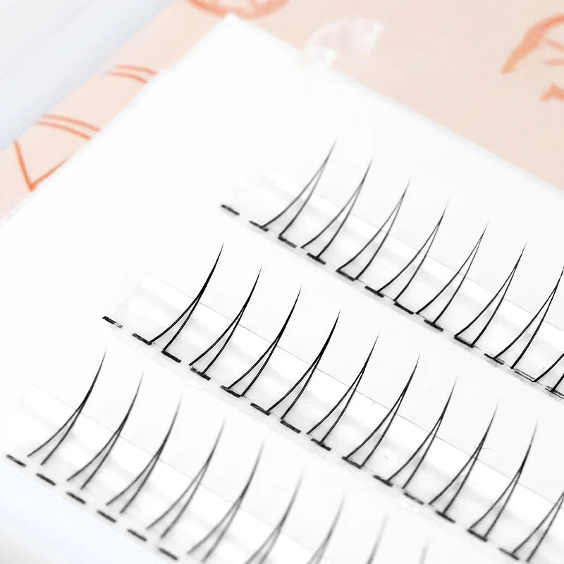 J curl V Shape Under Eyelash Comic Eye Lashes Natural Bottom Lashes Soft Manga Eyelashes Bunches Eyelash Clusters Korean Makeup