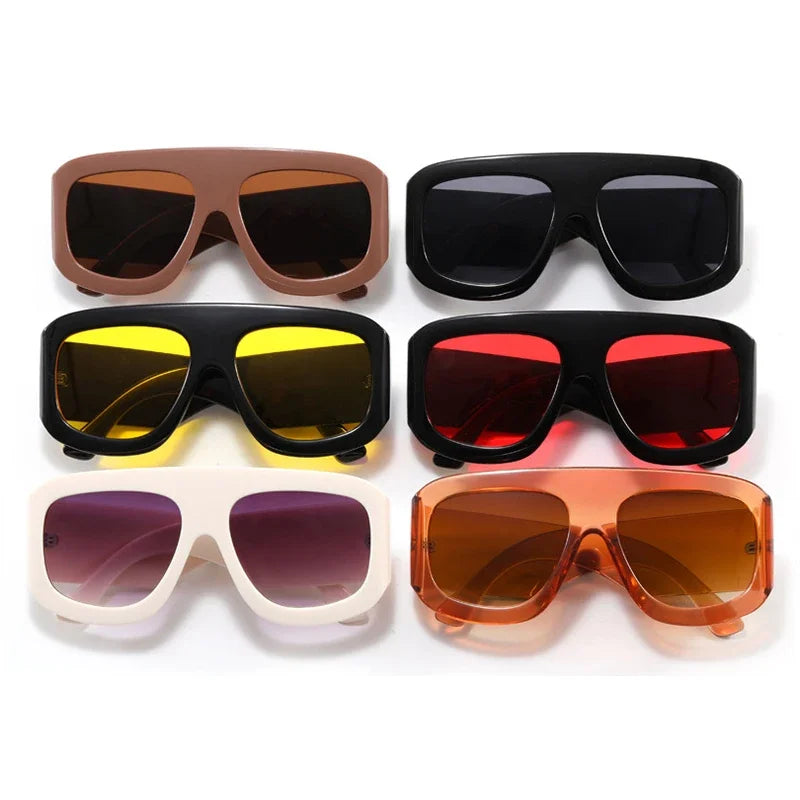 JNPCXI Oversized Square Sunglasses Fashion Gradient Women Luxury Retro Shades UV400 Outdoor Men Sun Glasses