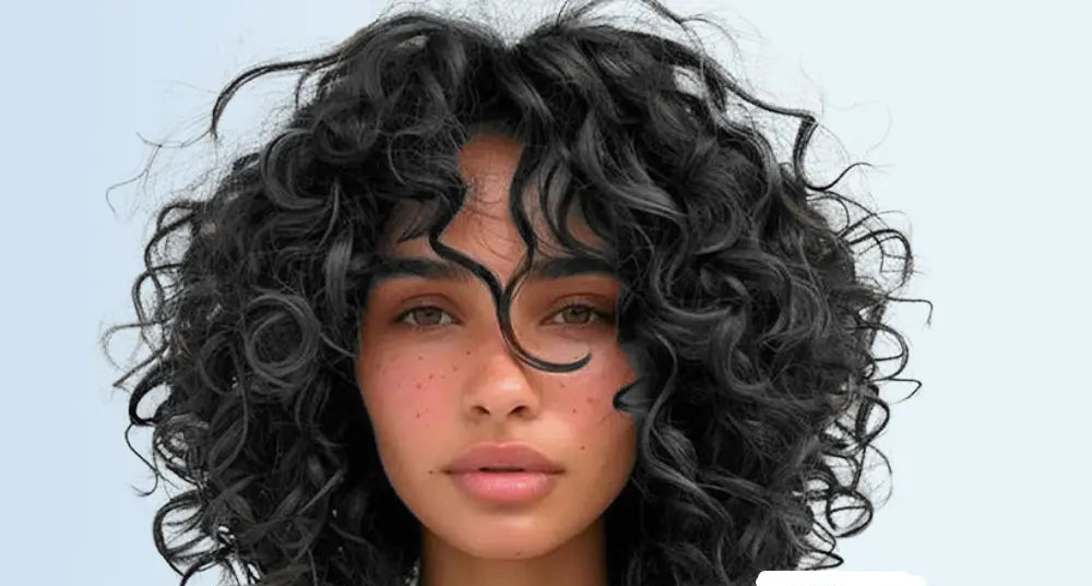 Short Curly Bob Wig Synthetic wig Hair Bouncy Curly Wig Machine Made Afro Wigs for Women Daily Use