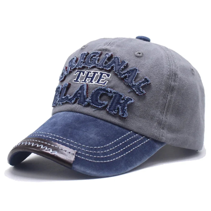 Unisex Vintage Baseball Cap Cotton Hats For Men Women Casual 3D Black Letter Embroidery Cap Outdoor Sports Cap Dropshipping