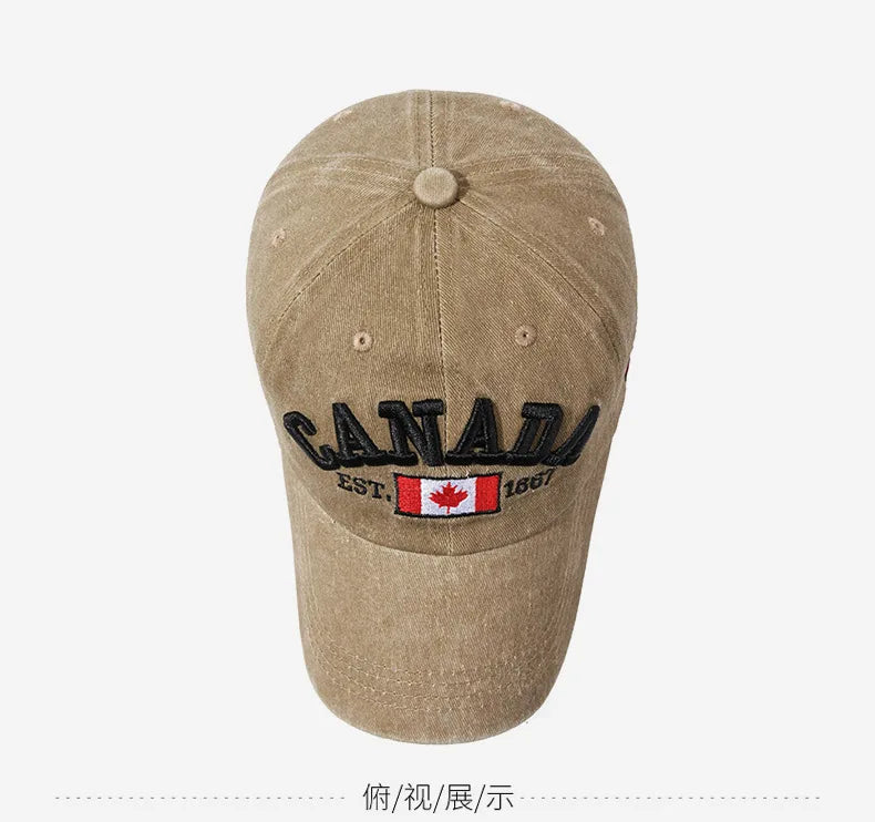 Baseball Cap Popular Letters CANADA Men's and Women's Canadian Baseball Cap Cotton Versatile Cap Fashion Personality Hats 2
