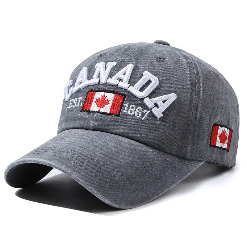 Baseball Cap Popular Letters CANADA Men's and Women's Canadian Baseball Cap Cotton Versatile Cap Fashion Personality Hats 2