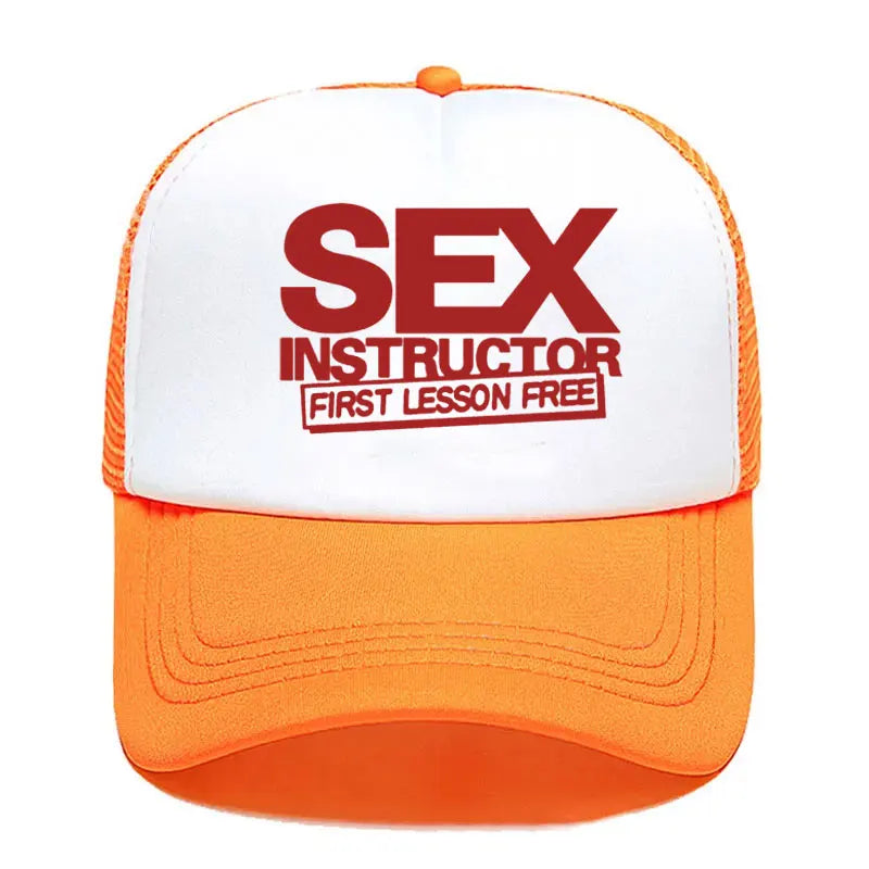 Sex Instructor Funny Creative Baseball Cap Men Women Parent-child Hats Mesh Visor Outdoor Adjustable Caps moto gp baseball cap
