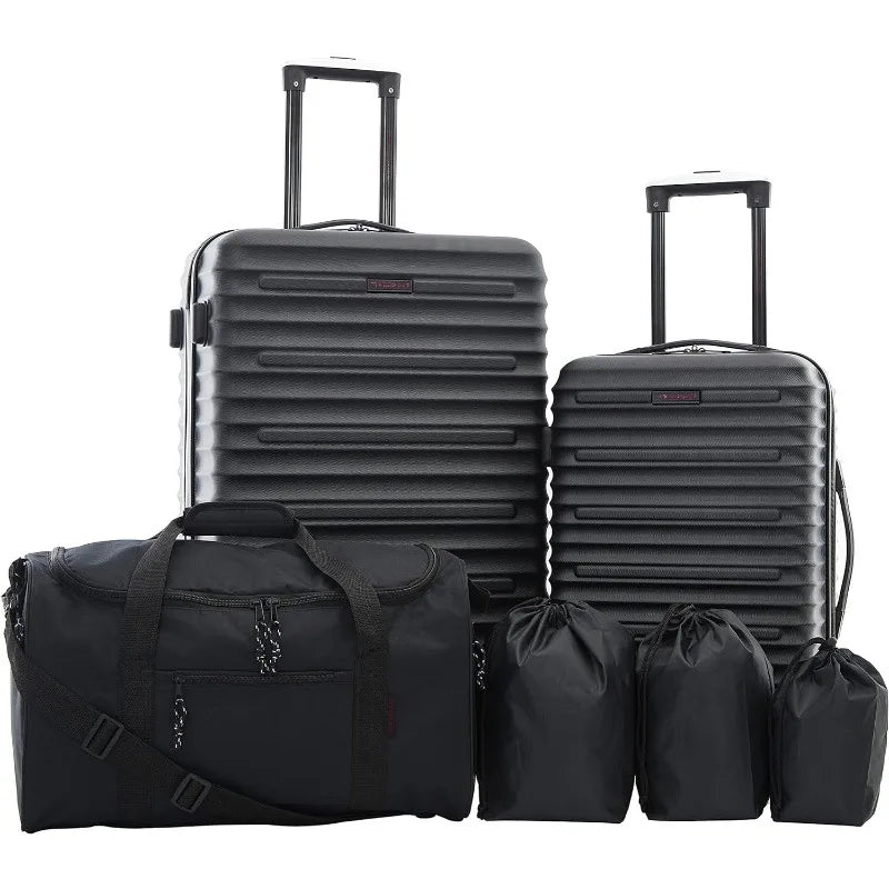 Luggage and Travel Accessories 26" Luggage, 20" Carry-On Luggage, 20" sports duffel bag and 3 packing accessory bags 6-Piece Set