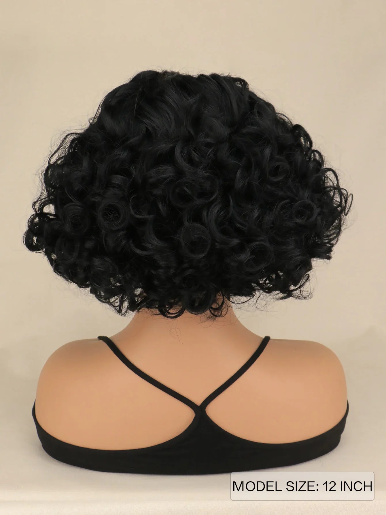 Short Curly Black Wigs for Women Synthetic Natural Wavy Costume Cosplay Party Wig