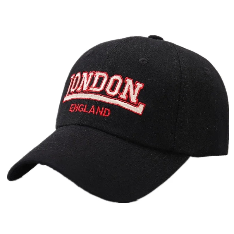 New Unisex London Letter Embroidery Style Baseball Cap Cotton Cap Men Women Fashion Dad Hat