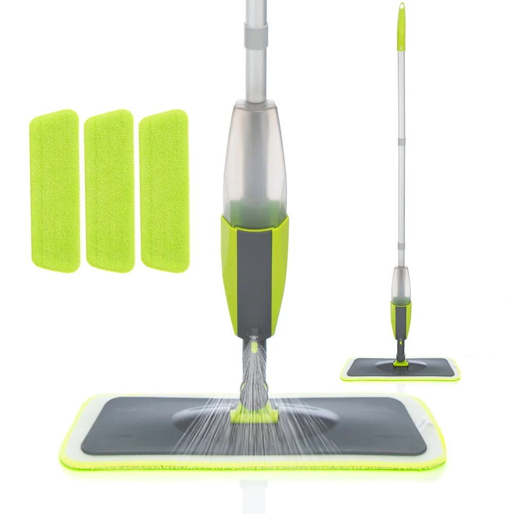 Spray Mop Broom Set Magic Flat Mops for Floor Home Cleaning Tool Brooms Household with Reusable Microfiber Pads Rotating Mop