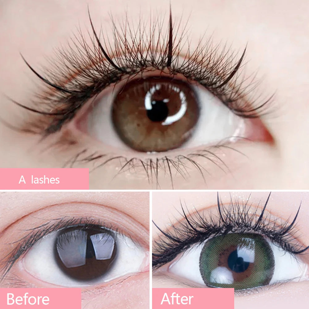 Anlinnet Fishtail + A-type Mixed Hair Five Rows Mixed Natural False Eyelashes Self-Grafting Single Cluster Eyelashes Eye Lash Fa