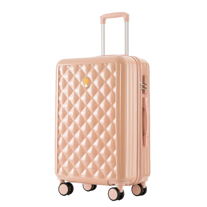 20/22/24''26 inch Luggage set,travel suitcase on wheels,rolling luggage,Rose gold ABS Women trolley case,cabin luggage,carry on