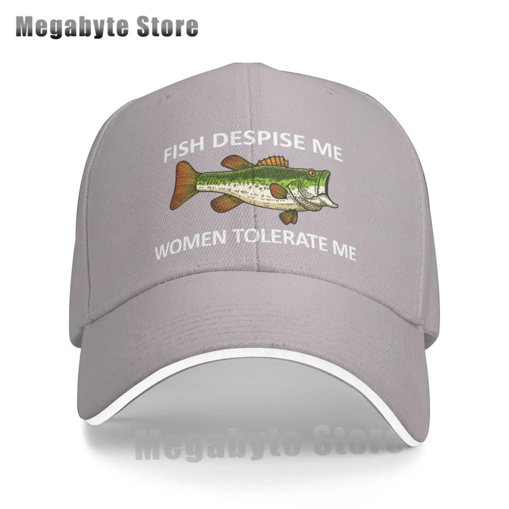 Funny Fishing Cap Fish Despise Me Women Tolerate Me Cap Men Baseball Caps Cool Cap