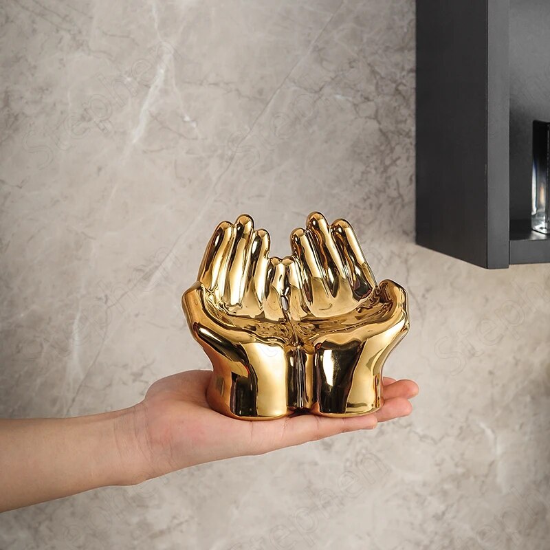 Creative Ceramic Drain Soap Holder Nordic Modern Cartoon Palm Soap Dish  Bathroom Decorative Accessories Home Decor Soap Case