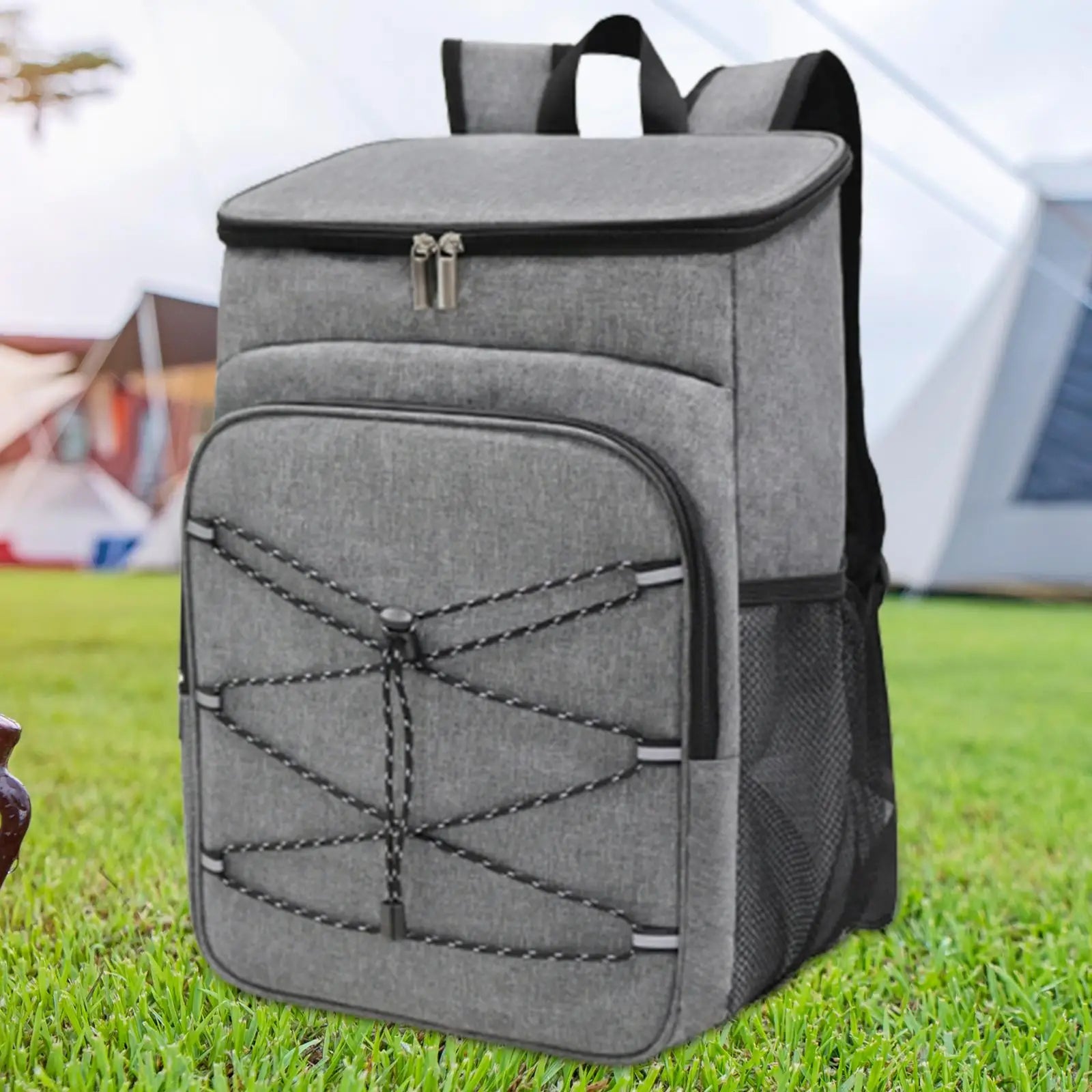 Insulated Cooler Backpack Waterproof Cooler Bag Mesh Pocket Men Women Beer Bag Beach Cooler Bag for Camping Work Lunch