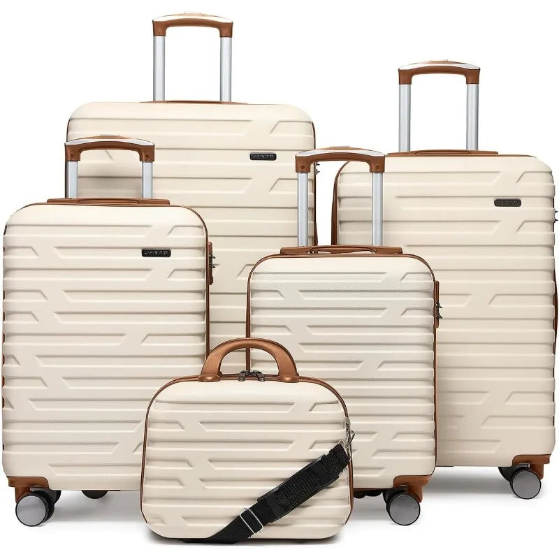 Luggage 5 Piece Sets, Expandable Luggage Sets Clearance, Suitcases with Spinner Wheels, Hard Shell Luggage Carry on