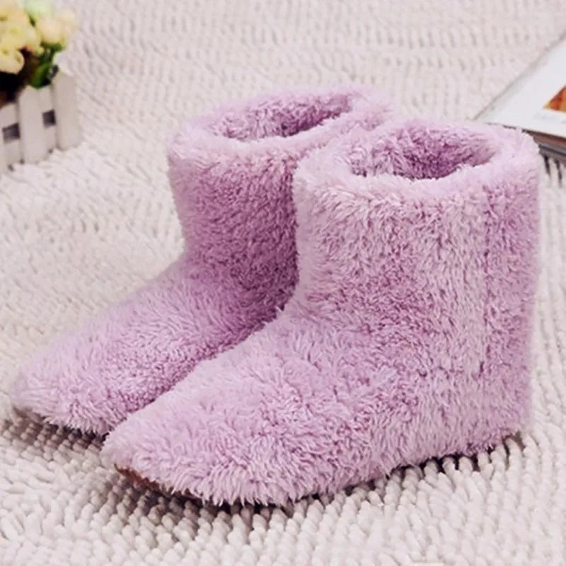 Super Soft Winter Warm Snow Boots USB Charging Washable Comfortable Plush Electric Heated Shoes Foot Warmer Gift for Women Men