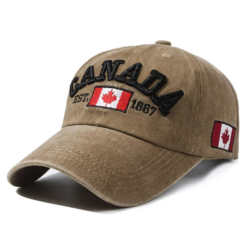 Baseball Cap Popular Letters CANADA Men's and Women's Canadian Baseball Cap Cotton Versatile Cap Fashion Personality Hats 2