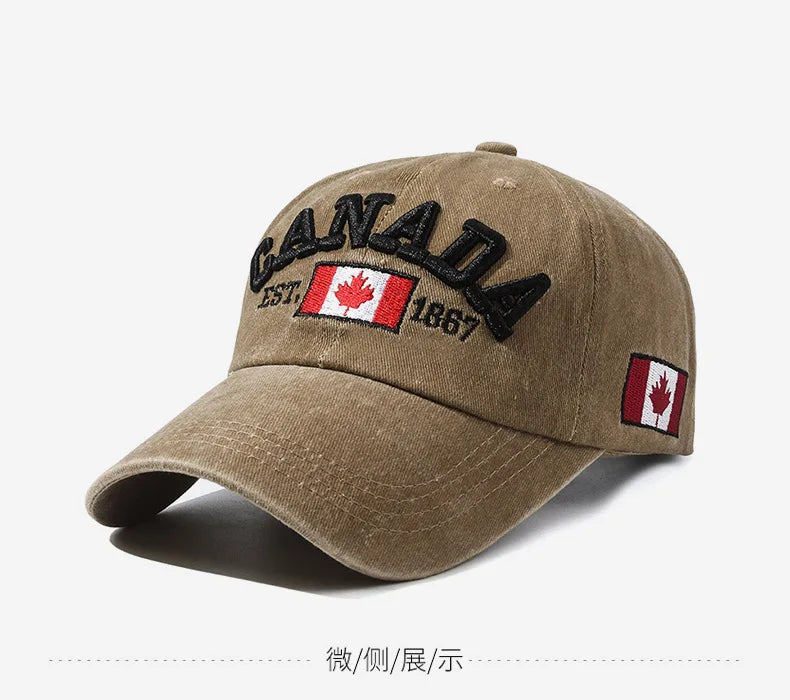 Baseball Cap Popular Letters CANADA Men's and Women's Canadian Baseball Cap Cotton Versatile Cap Fashion Personality Hats 2