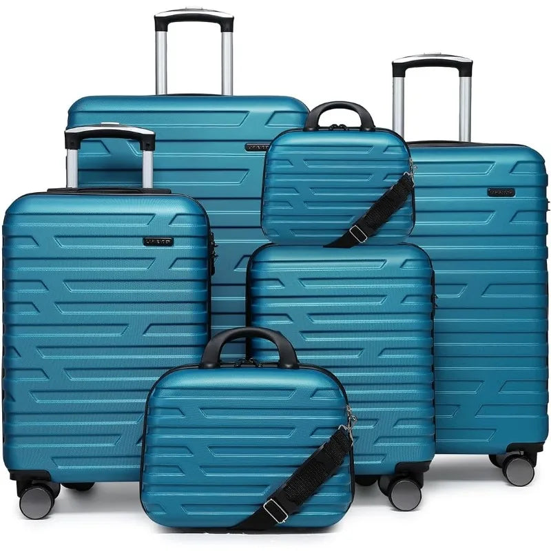 Luggage 5 Piece Sets, Expandable Luggage Sets Clearance, Suitcases with Spinner Wheels, Hard Shell Luggage Carry on