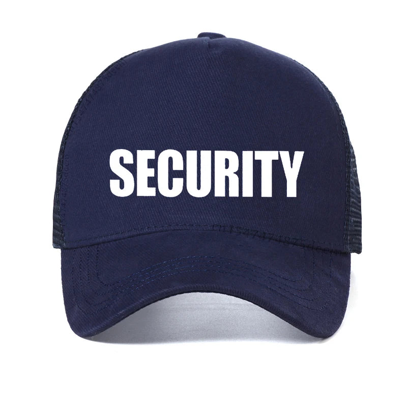 new SECURITY letter Print baseball cap men women universal wild casual hats spring autumn Mesh breathable sun caps trucker hat