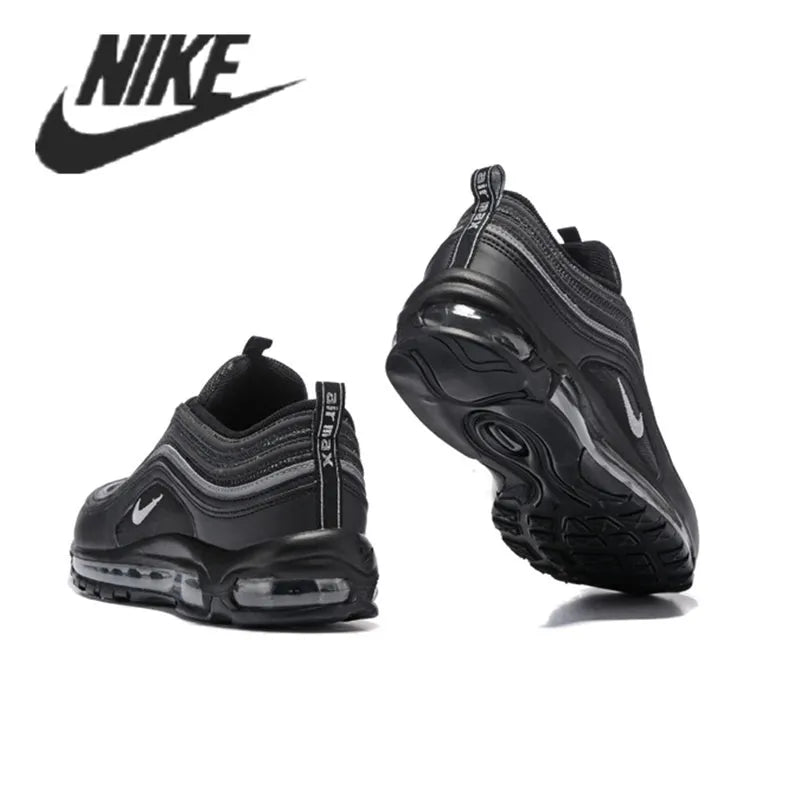 Nike Air Max 97 Men's Women's Breathable Sneakers Triple Black Gray White Sneakers Running Shoes