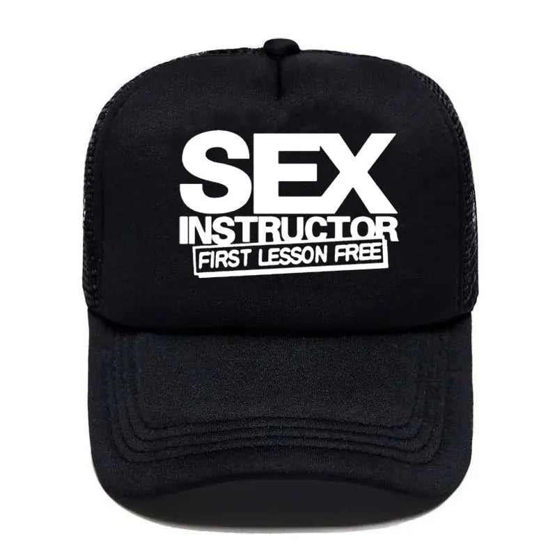 Sex Instructor Funny Creative Baseball Cap Men Women Parent-child Hats Mesh Visor Outdoor Adjustable Caps moto gp baseball cap