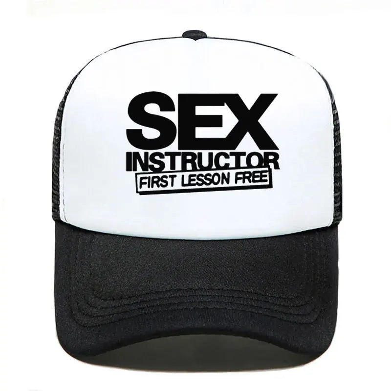 Sex Instructor Funny Creative Baseball Cap Men Women Parent-child Hats Mesh Visor Outdoor Adjustable Caps moto gp baseball cap
